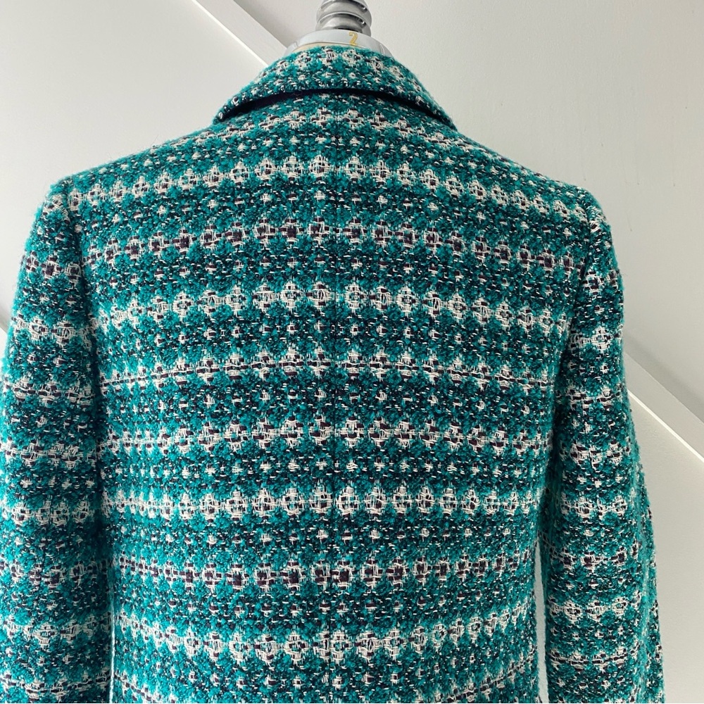 J.Crew Boyfriend Oversized Blazer in Emerald Green Italian Jacquard Wool - 0 - Picture 11 of 17